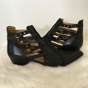 John Fluevog Leather Ankle Booties